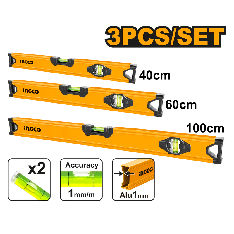 Set de niveles 40, 60, y 100 CM