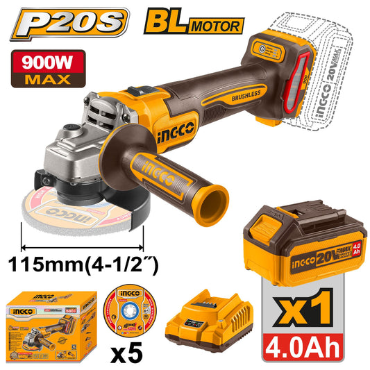 Pulidora Angular inalambrica 900w