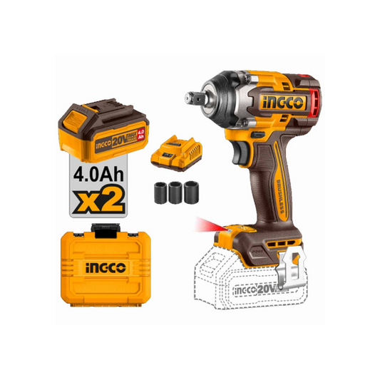 Llave de impacto inalámbrica 20V 1/2" 500NM