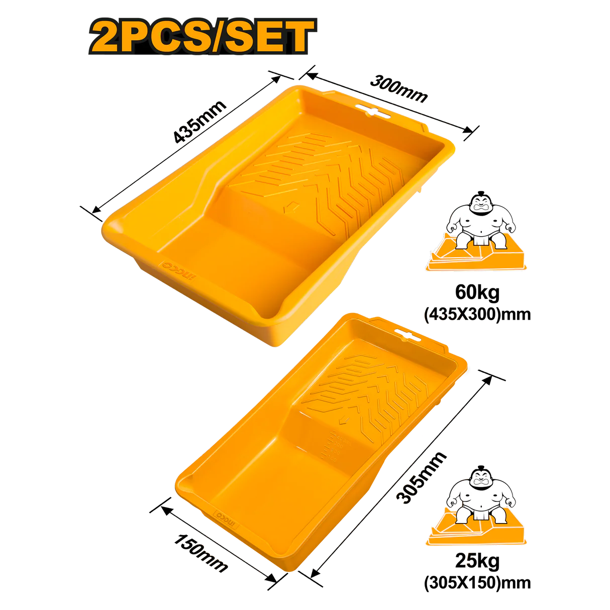 Set de 2 charolas para pintar 4" y 9"