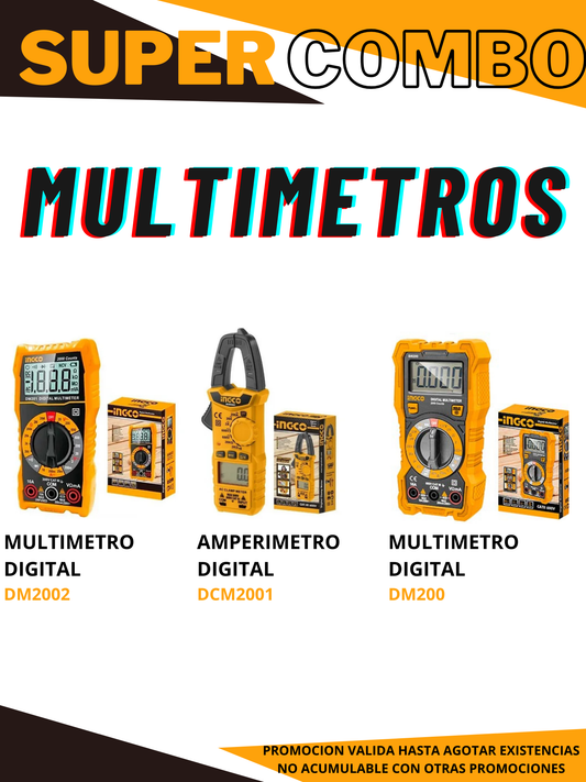 Combo Multimetros DM2002 + DCM2001 + DM200