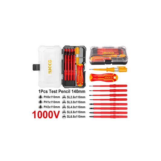 Juego de destornilladores aislados intercambiables de 10 piezas