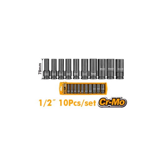 Set de dados de impacto de 1/2" 10 piezas