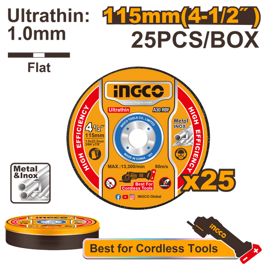 Set de discos de corte 4 1/2" 25 piezas ULTRAFINO