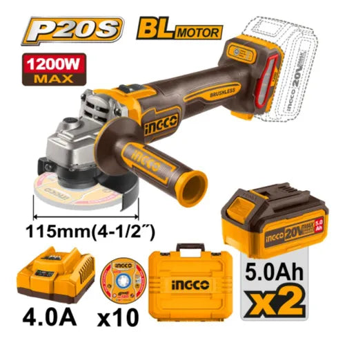 Pulidora Angular inalambrica 1200w